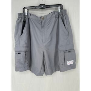 Bimini Bay Fishing Shorts Mens 44 Gray Cargo Camping Hiking Outdoors Performance